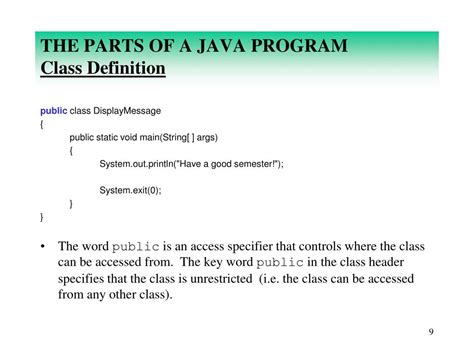 Image result for Parts of Java Program