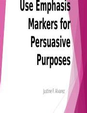 Image result for Emphasis Markers Examples