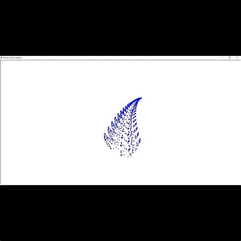 Toradh íomhá ar Fractal Leaf Turtle Python