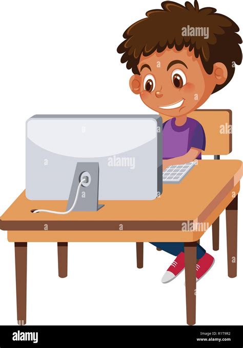 Image result for Boy Using Old Computer
