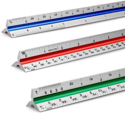 Toradh íomhá ar Triangular Architect Scale Ruler