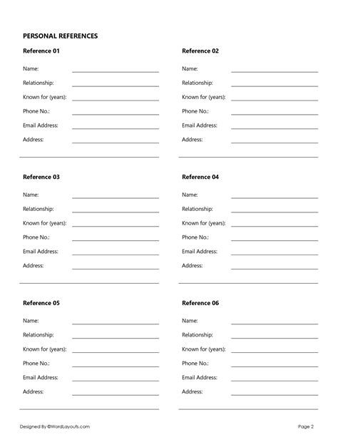 Image result for Reference Sheet Listing Relatives Template