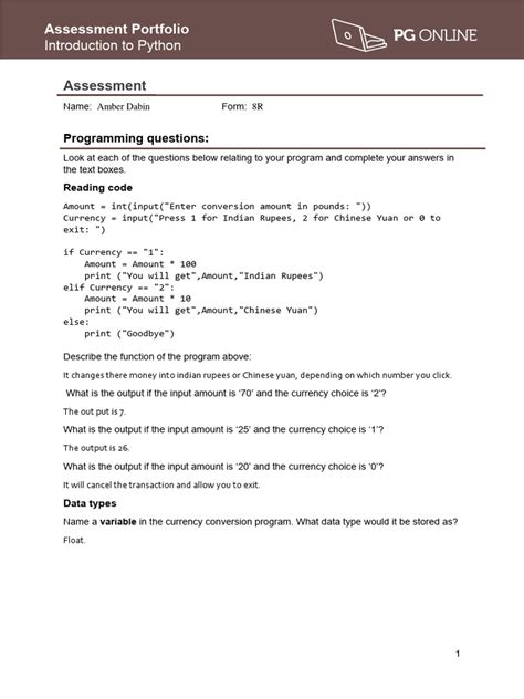 Python Program Testing Sheet に対する画像結果