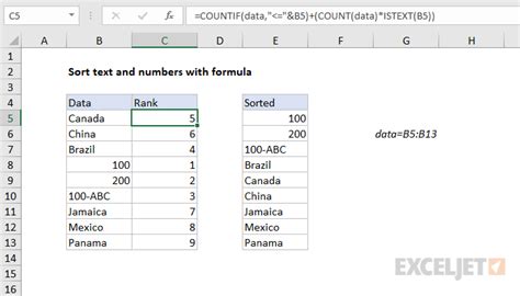 Toradh íomhá ar Sort by Top Numbers Excel-Formula
