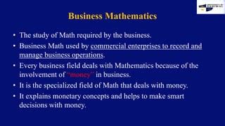 Image result for Examples of Business Math