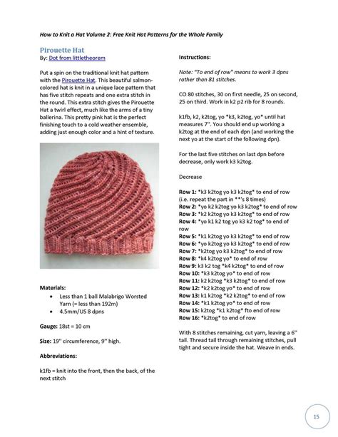 Image result for Free Hat Patterns to Knit in 8 Ply