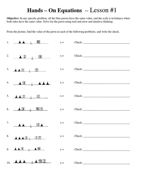 Image result for Hands-On Equations Lesson 12 Homework Answer Key Image