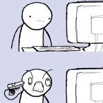 Image result for Two People Computer Meme