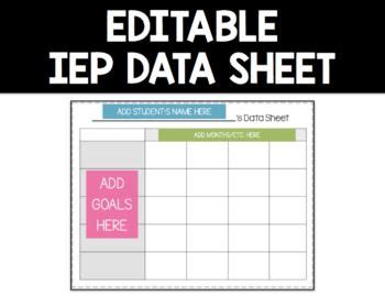 Image result for IEP Data Sheet Examples
