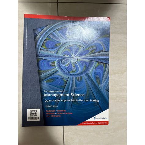 Toradh íomhá ar Introduction to Management Science 15th Edition Book