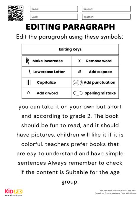 Image result for Editing Paragraph Examples