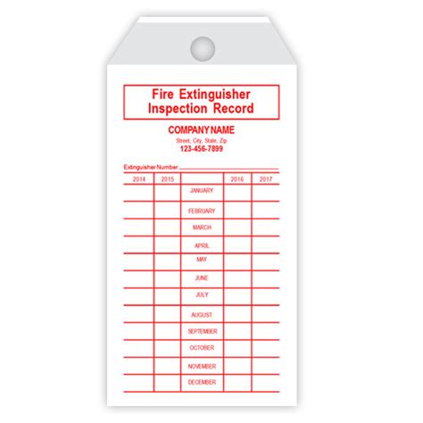 Image result for Fire Extinguisher Inspection Log Template