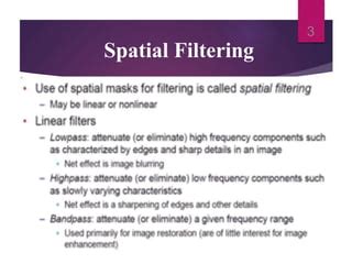 نتيجة الصورة لـ Spatial Filtering Chategorization