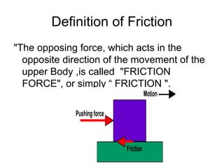 Image result for Friction Definition