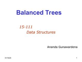 Lecture no 16 data structure Balanced Trees.ppt