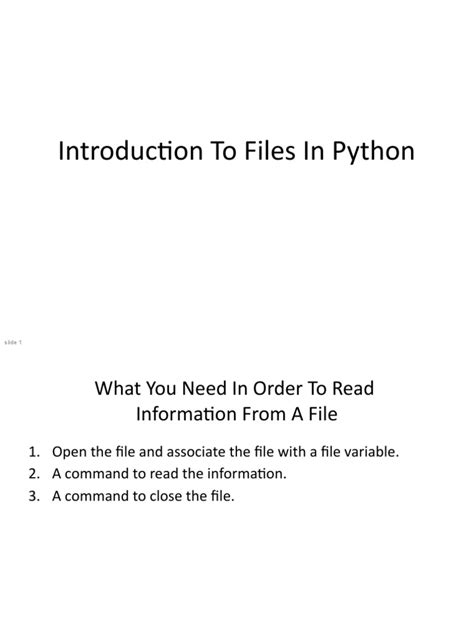 Toradh íomhá ar File Handling in Python PPT Free Download