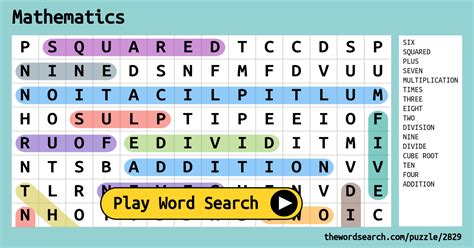 Image result for Math Word Search Puzzles