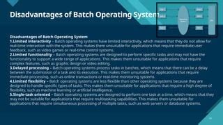 Image result for Disadvantages of Batch Operating System
