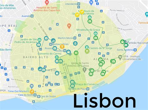Afbeeldingsresultaten voor lisbon districts map