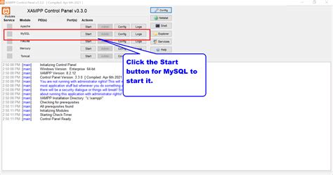 Afbeeldingsresultaten voor Start MySQL Server