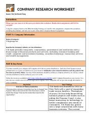 Image result for Company Research Assignment Example