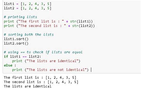 How to Compare Two Lists in Python に対する画像結果