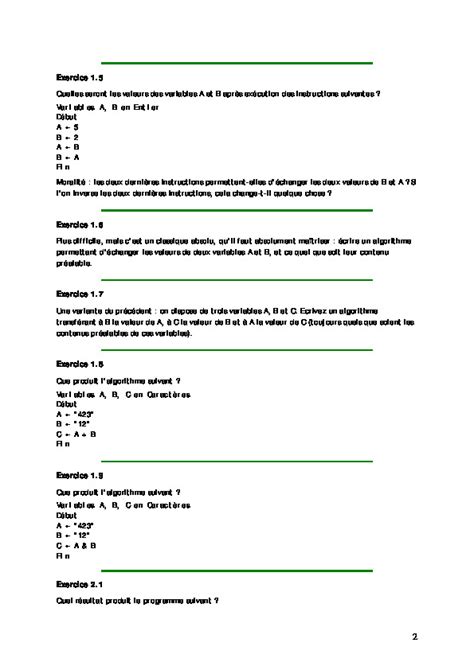 Image result for Exercice En Algorithme