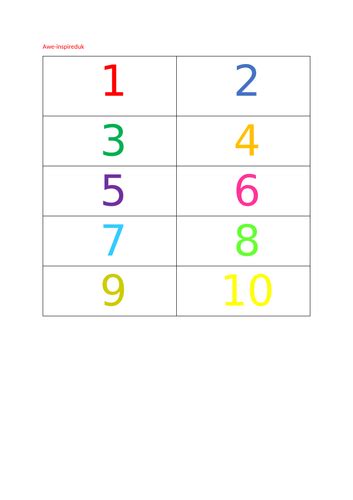 Image result for Color the Written Numbers