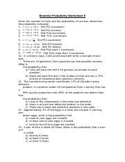 Image result for AP Statistics Binomial Distribution Worksheet