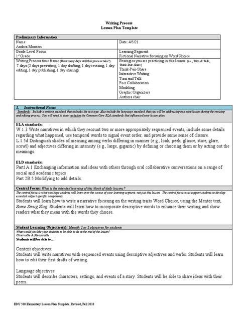 Image result for A Process Writing Lesson Plan