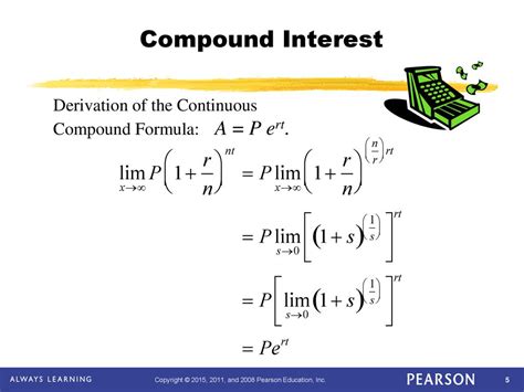 Image result for Continuous Compund Intrest Formula