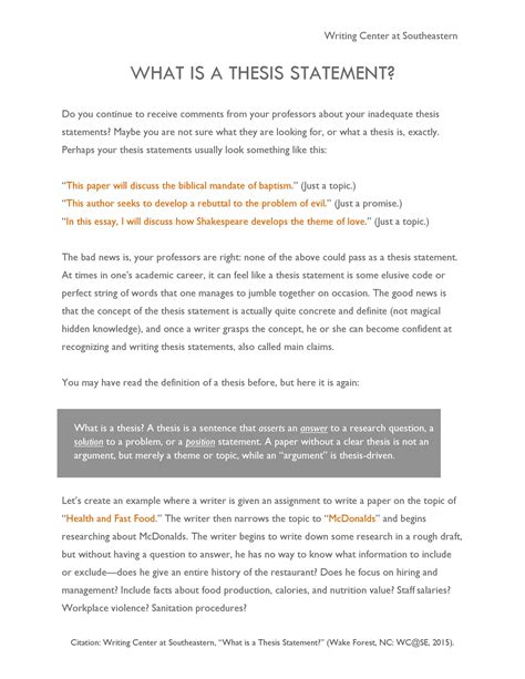 Image result for Thesis Statement Paragraph Examples