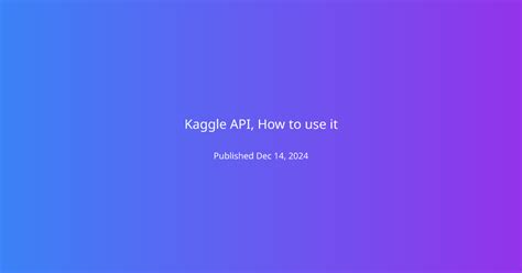Toradh íomhá ar Kaggle API Python
