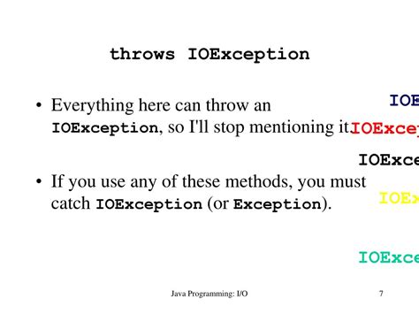Throws IOException Java に対する画像結果
