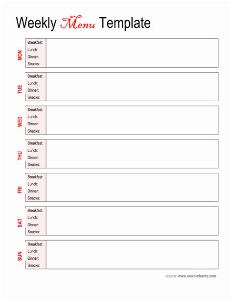 Image result for Blank Editable Menu Templates Free