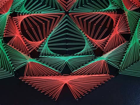 Image result for String Art Triangle Pattern