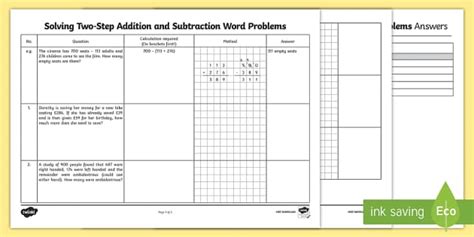 Image result for 2 Step Subtraction Word Problems