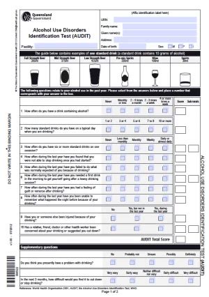 Image result for Audit Alcohol Screening Test PDF