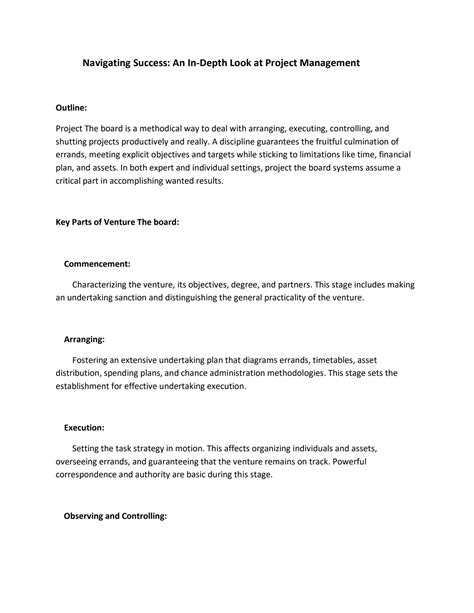 Project Management Notes for Students に対する画像結果