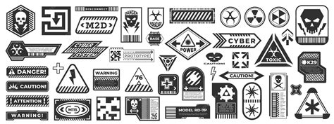 Image result for Black and White Warning Decal
