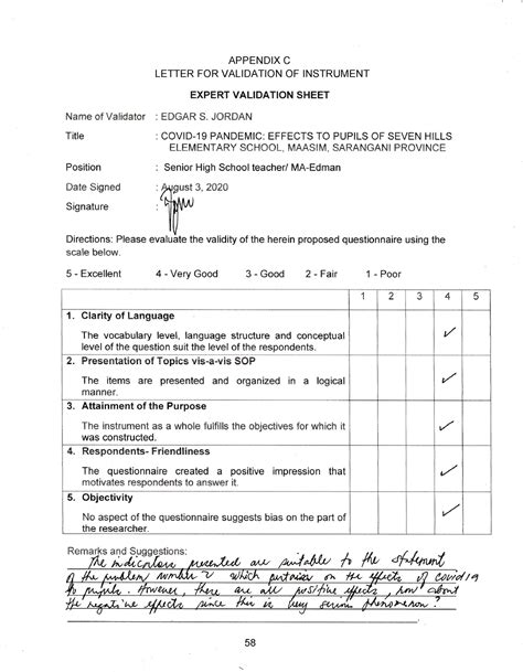 Image result for Appendix C in Research Example