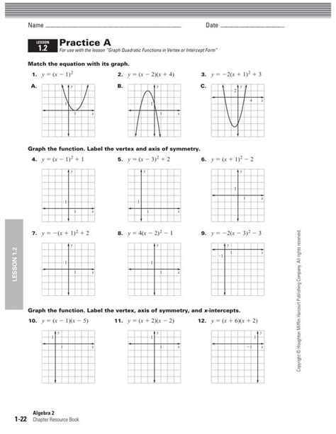 Image result for Writing Quadratic Functions Worksheet