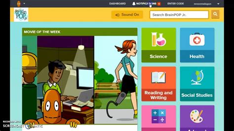 Toradh íomhá ar BrainPOP YouTube