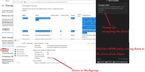 Toradh íomhá ar BitLocker Intune