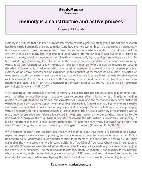 Image result for Constructive Memory Examples