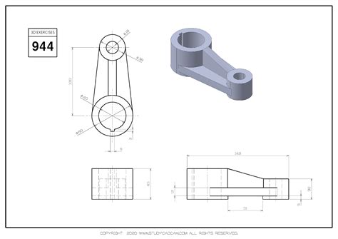 Toradh íomhá ar AutoCAD Basic 3D Exercise