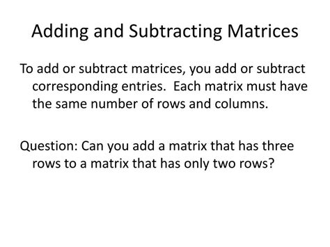 Adding and Subtracting Matrices に対する画像結果