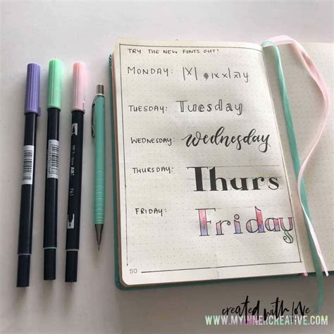 Image result for Bullet Journal Lettering