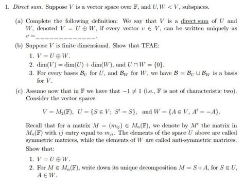 Image result for Operators On Direct Sum of Vector Spaces