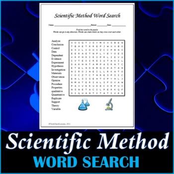 Image result for Scientific Method Word Search Answer Key